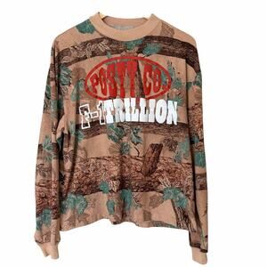 POST MALONE Posty Co. Merch F-1 Trillion Camo Long Sleeve Shirt, Size Large